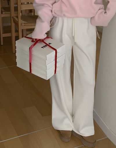 細坑紋內刷毛厚款休閒長褲6