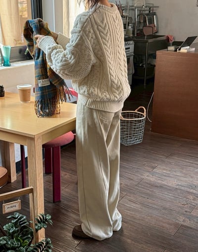 扎實磅數麻花針織衣11