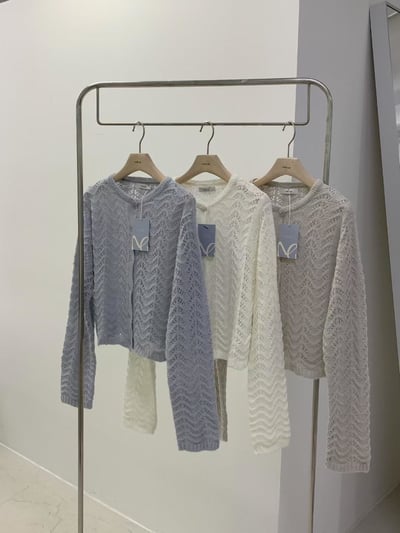 簍空造型針織短外套10