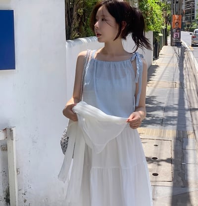 單邊綁結短版縮腰格紋棉麻上衣4