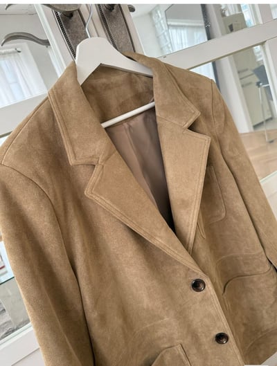 刀領寬鬆口袋麂皮西裝外套14
