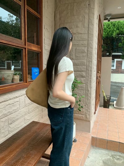 素色短袖薄款羊毛衣（附綁巾）7