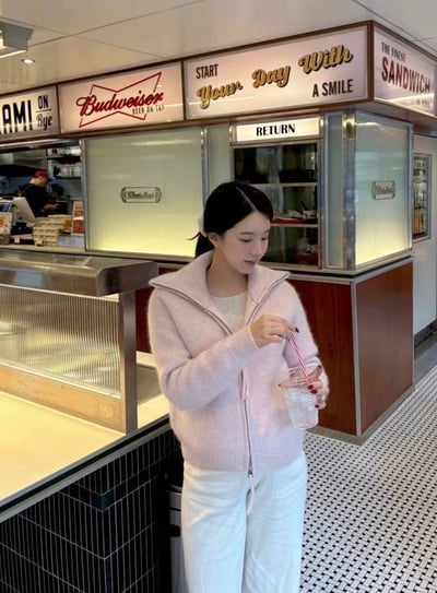 兔毛混馬海毛金屬logo可高領外套6