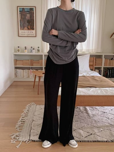 超軟Ｑ莫代爾棉休閒長褲2