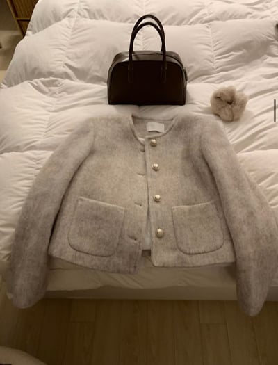 金扣毛款小香短版外套9