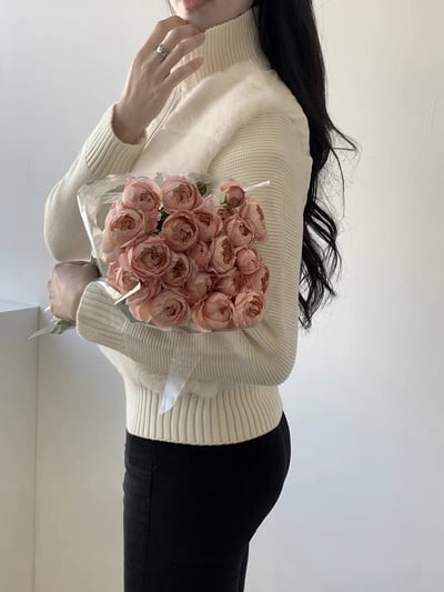 針織手袖拼接毛毛鴨絨外套（鴨絨60%)7