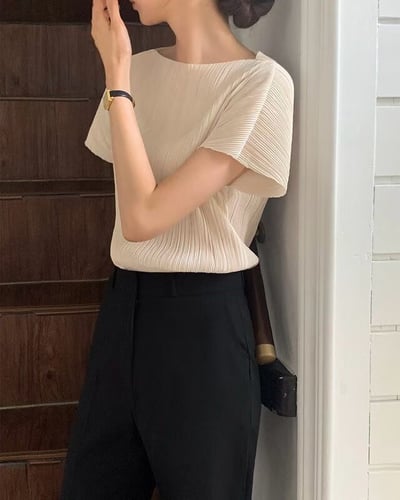 船領小光澤坑紋包袖上衣3