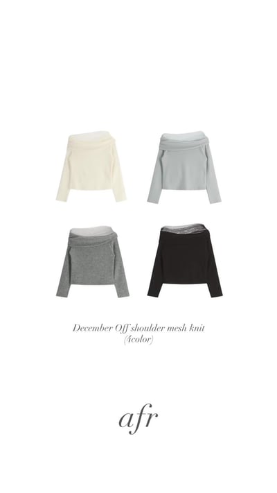 一字領網紗拼接上衣8