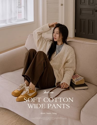 四季百搭款｜中高腰挺棉修身寬褲11