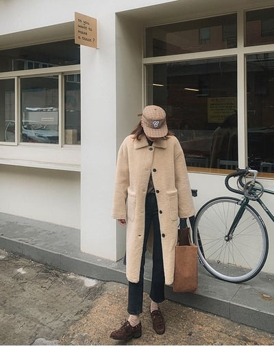 後開衩魔毛直筒黑色小腳褲6