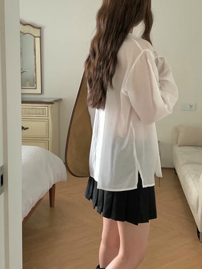 百摺雙層造型西裝短褲裙8