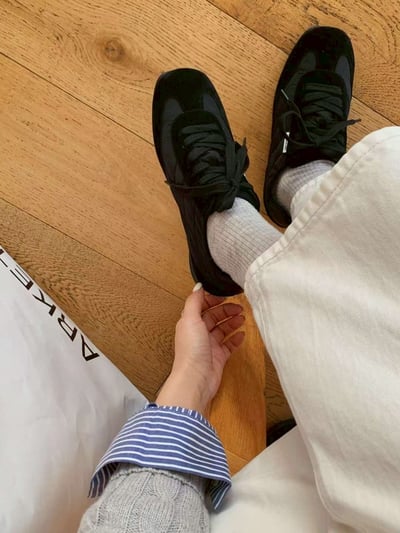 超柔軟！方頭車線軟底德訓鞋2