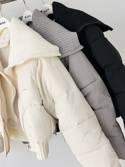 回歸🔥拼接坑紋防水羽絨外套12