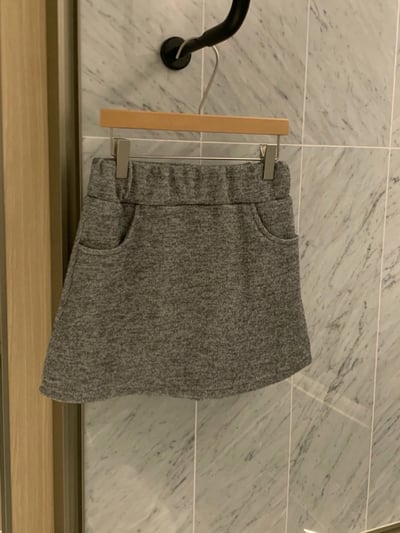 縮腰連帽大學Ｔ+鬆緊短褲裙SET19