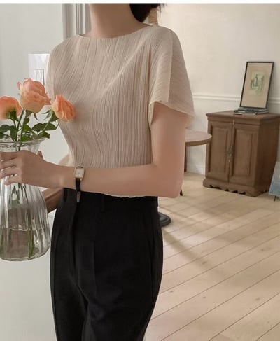 船領小光澤坑紋包袖上衣2