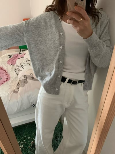 Ｙ領排釦薄款針織外套3