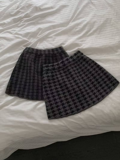 滿版紋路後鬆緊磨毛短裙9