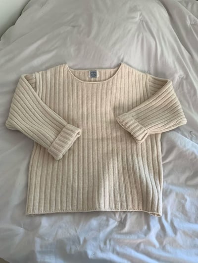 落肩厚磅坑紋長款針織衣8