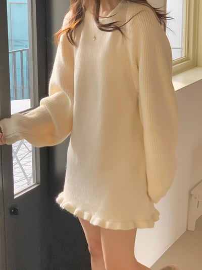 短版坑紋罩衫＋荷葉滾邊背心短洋SET14