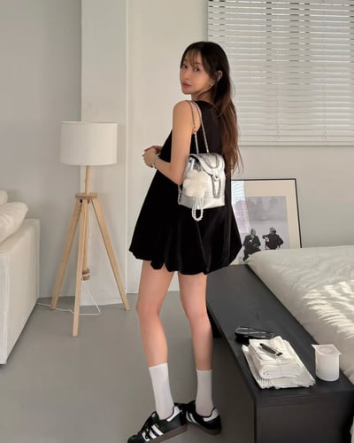 涼感尼龍花苞背心短洋7