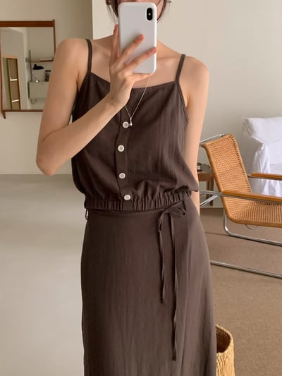 雙面穿排扣軟棉麻背心3
