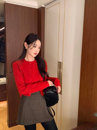 (客訂勿下單)短袖針織衫+圓領排釦外套SET6