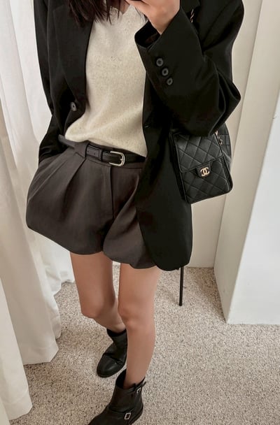 俏皮南瓜短褲裙(附腰帶3