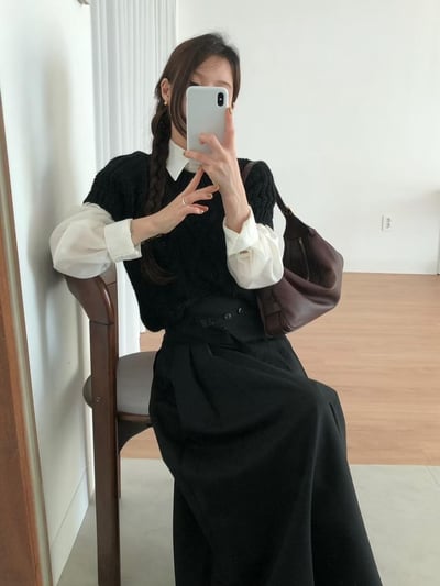 立體麻花短袖針織衣5