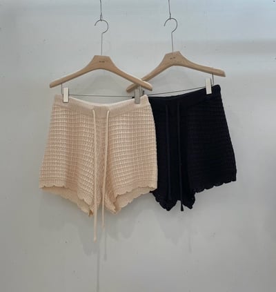 花邊領鏤空背心＋抽繩短褲SET19