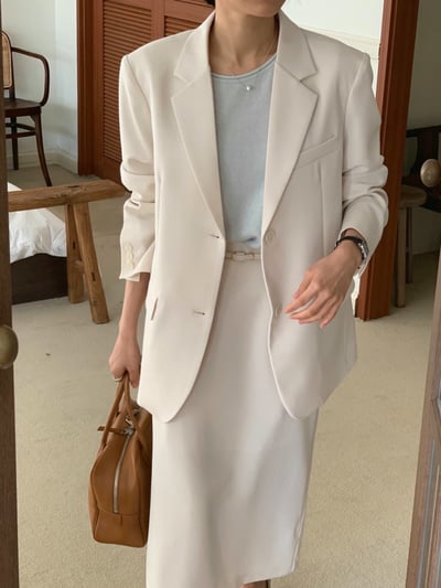 春季款拼接條紋內裡西裝外套5