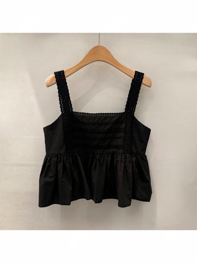 燒花蕾絲肩帶方領娃娃背心10