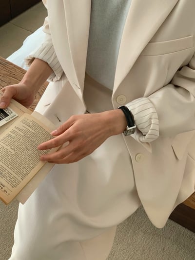 春季款拼接條紋內裡西裝外套8