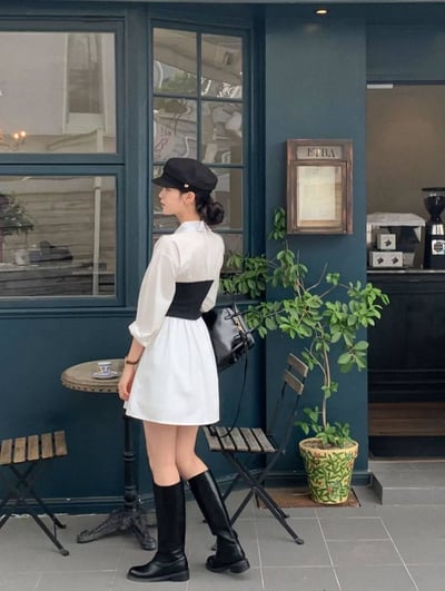 桃心領抹胸造型洋裝 (短/長)7