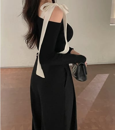 斜肩雪紡綁帶上衣14