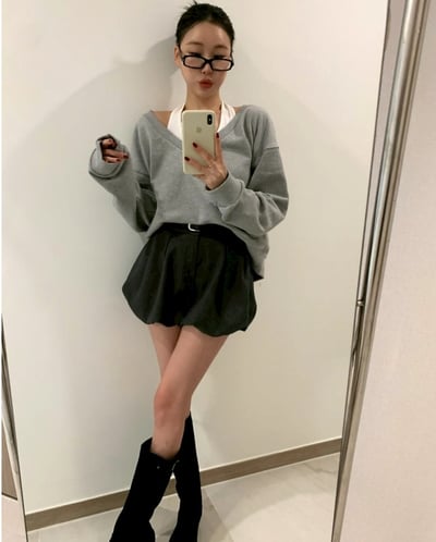 俏皮南瓜短褲裙(附腰帶4