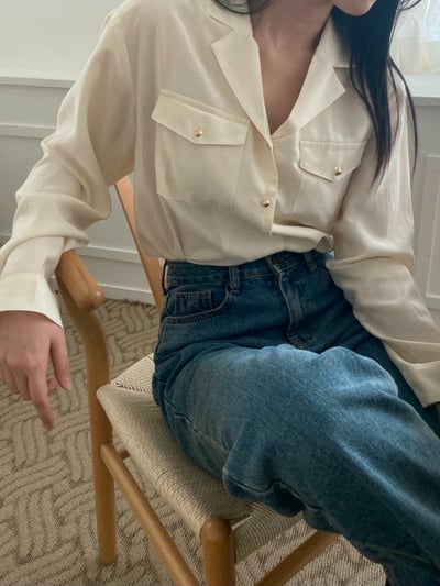 翻領金釦軟料襯衫7