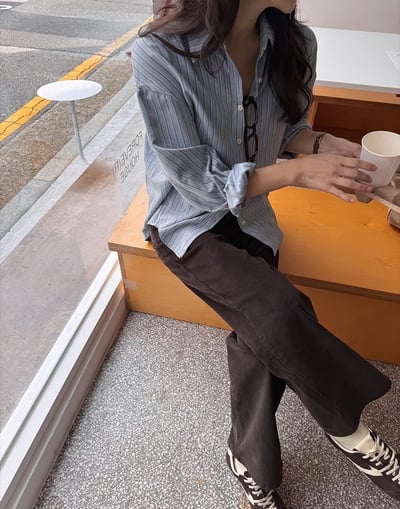 顯瘦順身款燈芯絨直筒長褲7