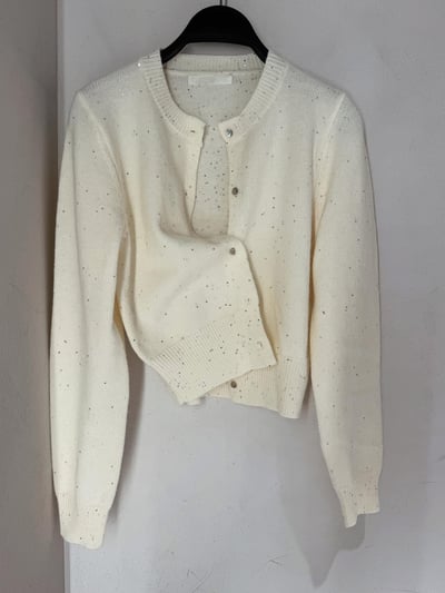 圓領小水鑽薄款針織衫7