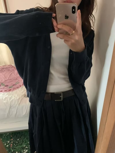 Ｙ領排釦薄款針織外套7