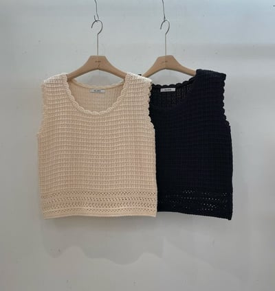 花邊領鏤空背心＋抽繩短褲SET18