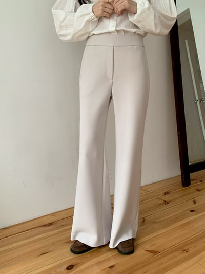 2種長度｜無褲頭垂順小喇叭西裝褲7