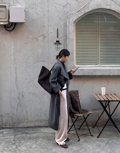 天鵝絨坑紋直筒落地褲4