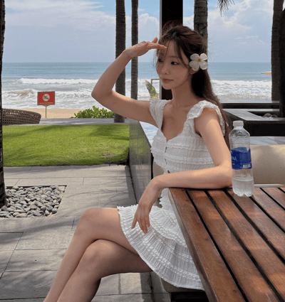 排釦蕾絲含bratop背心+短褲裙SET9