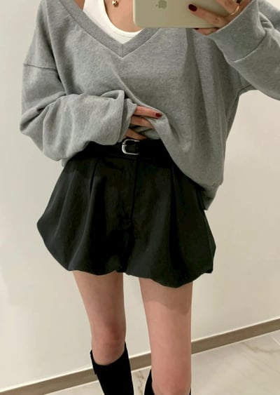 俏皮南瓜短褲裙(附腰帶1