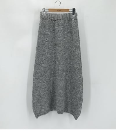 附綁巾V領橫條紋針織外套＋長裙SET11