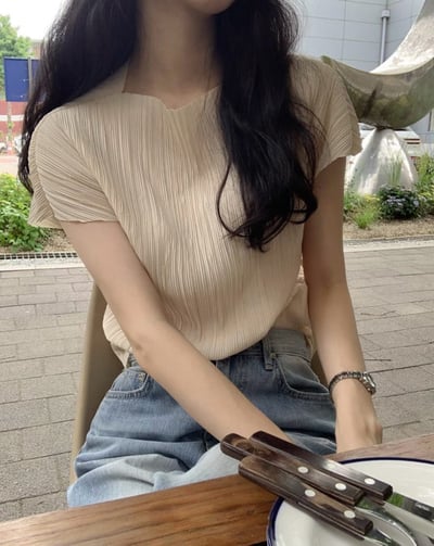 船領小光澤坑紋包袖上衣7