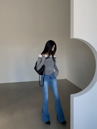 撞色雪紡拼接薄款棉Ｔ6