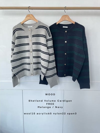 雙橫紋金釦10%羊毛針織外套9