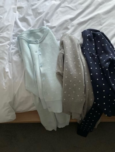 甜美復古點點排釦針織外套14