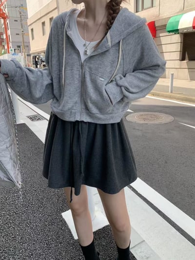 小銀牌連帽短版外套1